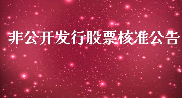 非公开发行股票核准公告_https://qh.lansai.wang_新股数据_第1张