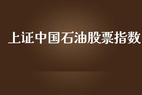 上证中国石油股票指数_https://qh.lansai.wang_新股数据_第1张