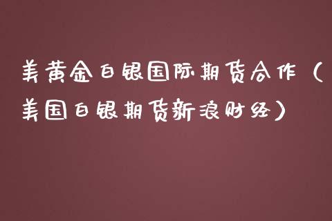 美黄金白银国际期货合作（美国白银期货新浪财经）_https://qh.lansai.wang_股票技术分析_第1张