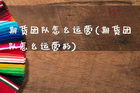 期货团队怎么运营(期货团队怎么运营的)_https://qh.lansai.wang_期货怎么玩_第1张