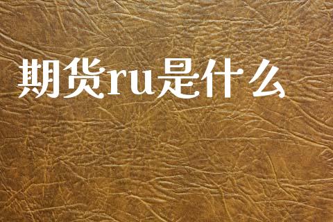 期货ru是什么_https://qh.lansai.wang_期货怎么玩_第1张