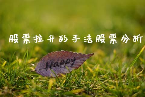 股票拉升的手法股票分析_https://qh.lansai.wang_新股数据_第1张